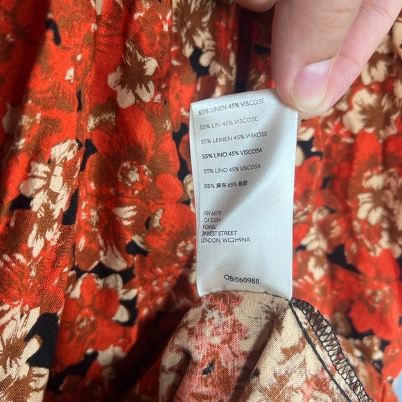 Free People Pattern Play Floral Mini Dress XS - Picture 9 of 10